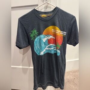 Aviator Nation Dark Gray Festival Tee with Colorful Graphic